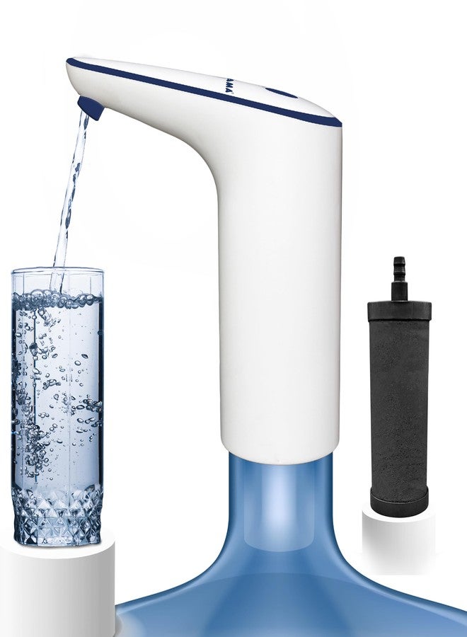 RAMA Handy Pure Water Dispenser for 20L Cans with 4-Inch Carbon Candle Filter | Powerful Water Filtration, White Color - Image 1